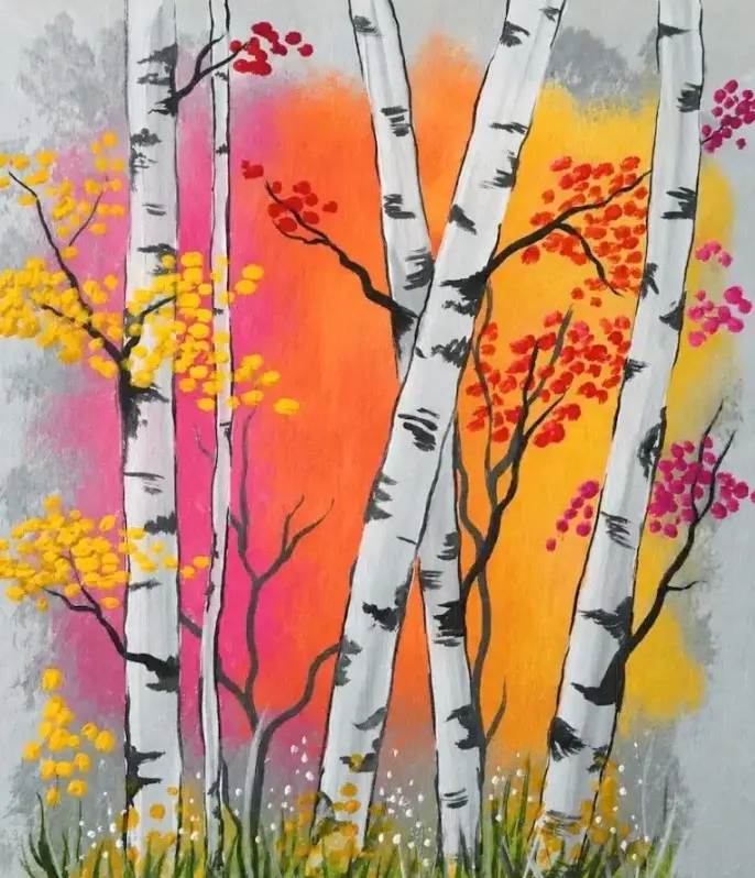 Ruskin Paint Party – Autumn Birch in Tampa
