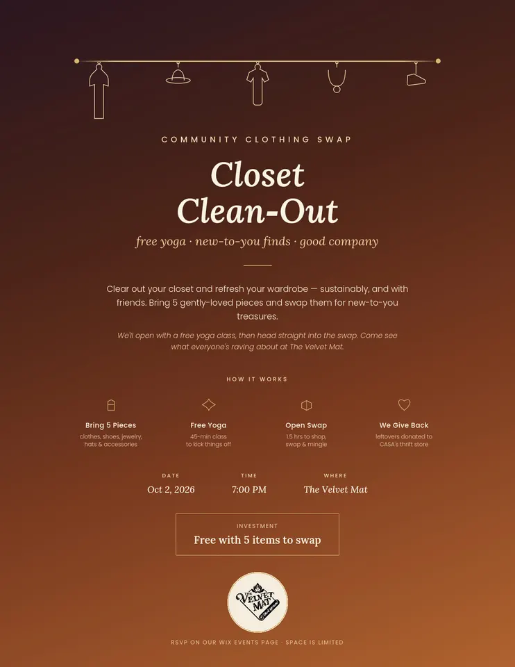 Free Yoga, Closet Clean out & Clothing Swap in St. Petersburg