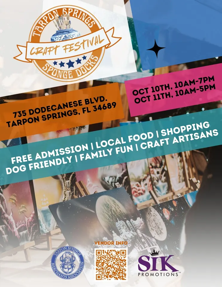 Tarpon Springs Sponge Docks Craft Festival in Outside Tampa Bay