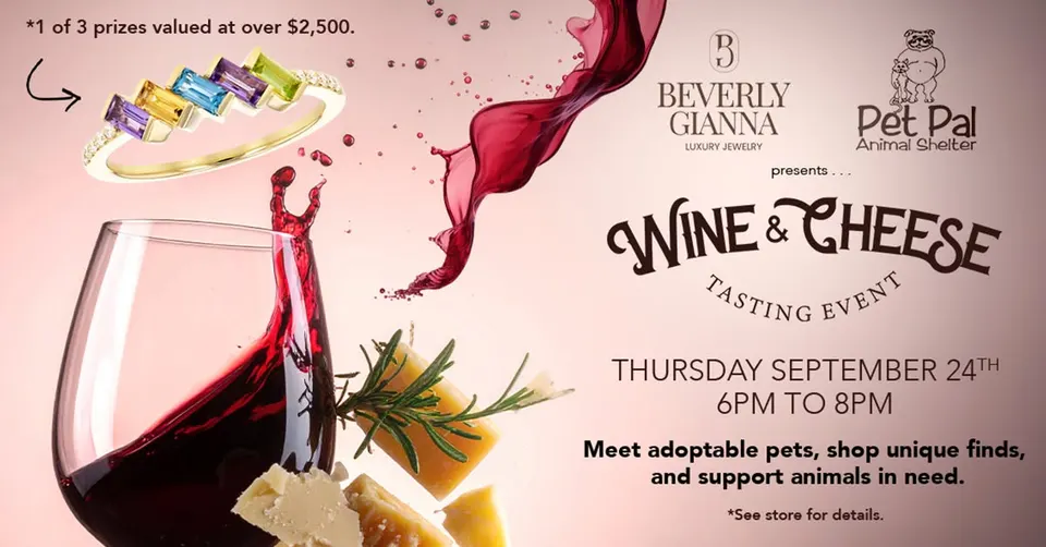 Diamonds and Dogs Wine & Cheese Tasting Event in St. Petersburg