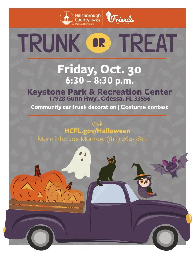 Trunk or Treat at Keystone Park & Recreation Center in Outside Tampa Bay