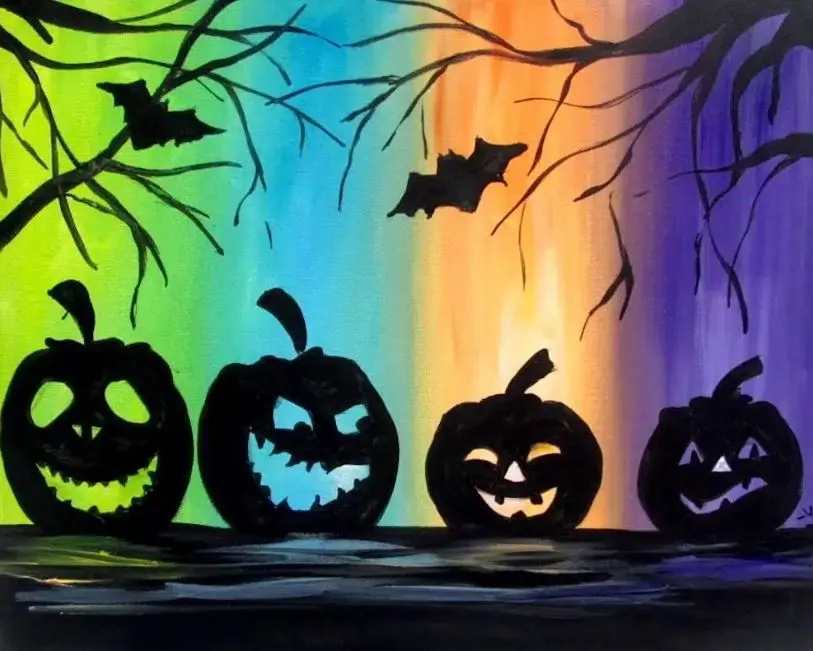 Tampa Paint Party – Four Pumpkins in Tampa