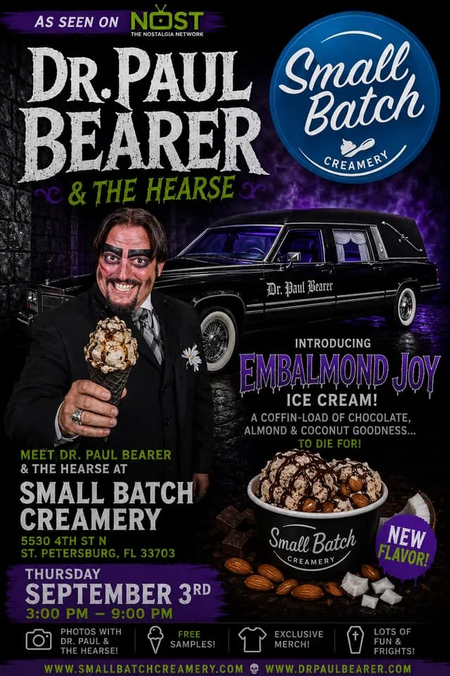 Dr. Paul Bearer Unveils Embalmond Joy Ice-cream in St. Petersburg