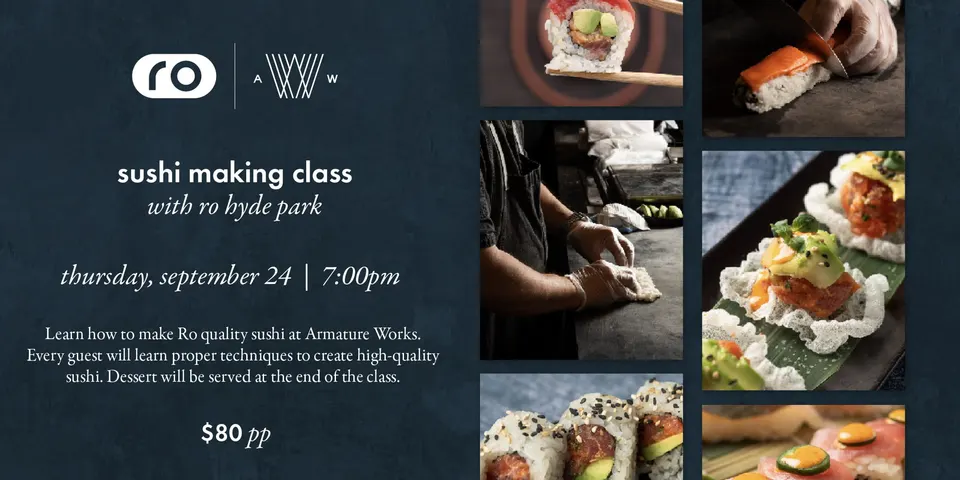 Sushi Making Class: Armature Works × RO Hyde Park in Tampa